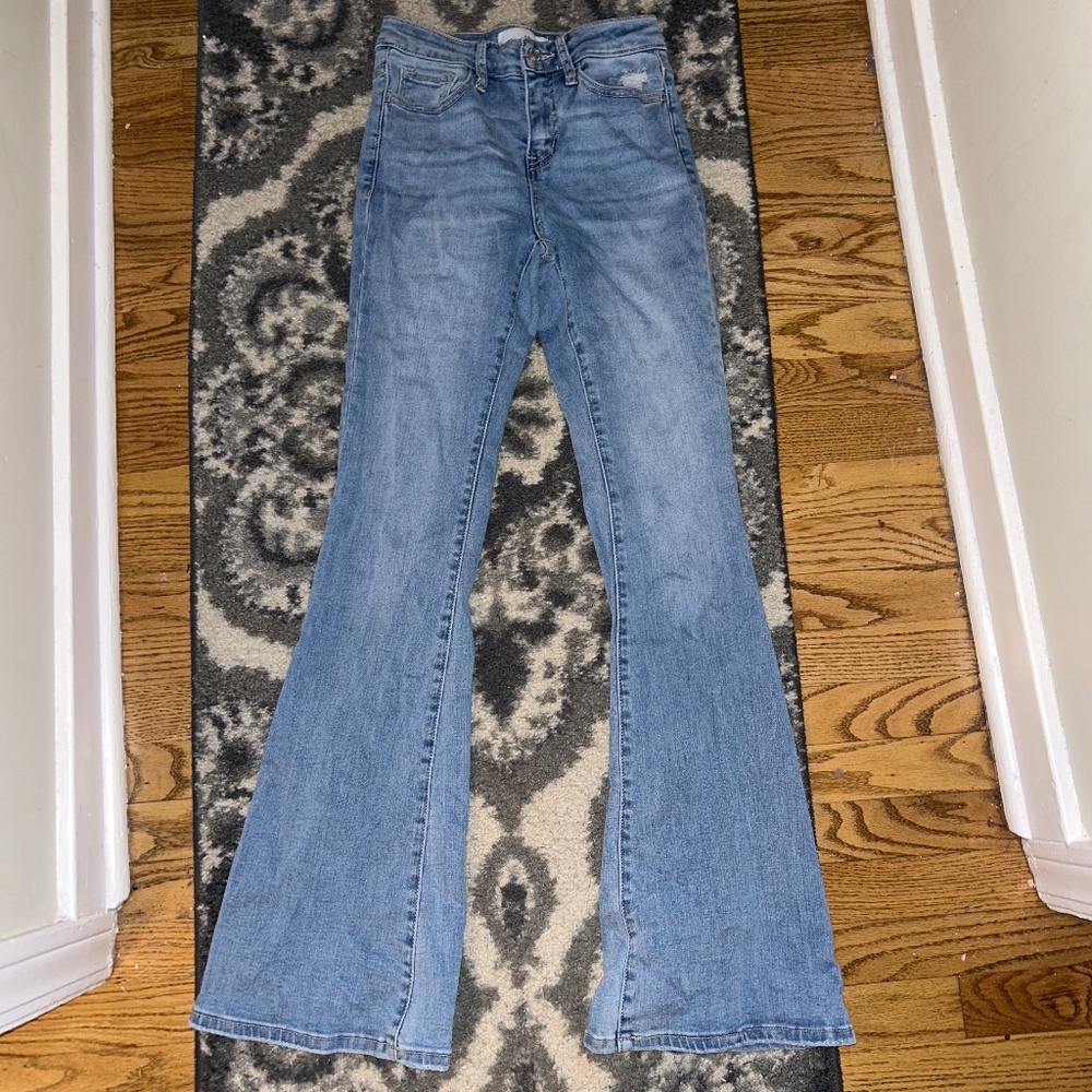 Vervet jeans flared light wash women’s